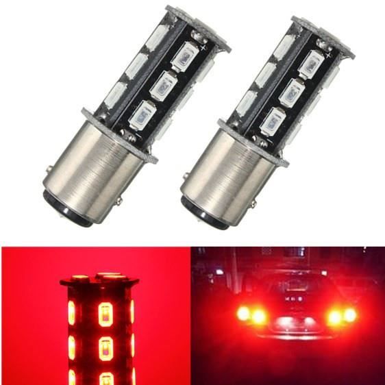 LED Ampoules Red - 2 lumières 2pcs P21 - 5W BAY15D 380 1157 ROUGE BLANC 18 SMD 5630 STOP Hayon DC12V