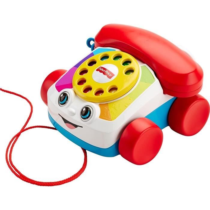 Mon Téléphone mobile jouet bébé, cadran factice rotatif, pour apprendre les chiffres et les couleurs, 12 mois et plus, FGW66