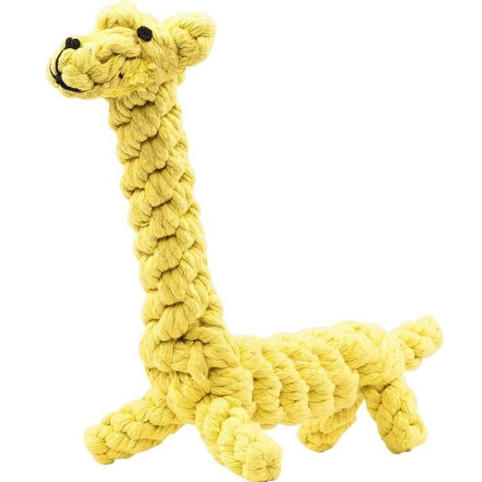 1 PC mignon Durable pratique robuste coton girafe forme corde jouet dents nettoyage pour chiens formation JOUET