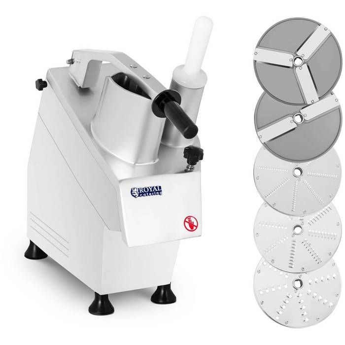Robot Multifonction Professionnel 550W / Coupe-Légumes Et Rapeur 5 Disques 270 tr / min 49 x 24 x 50cm Royal Catering RCGS 550