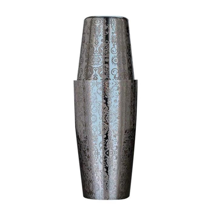 Cocktail Shaker Boston Shaker en Acier Inoxydable 304 Barra de Ferramentas CréAtion Gravure Design Boston Cocktail Shaker Tin Set