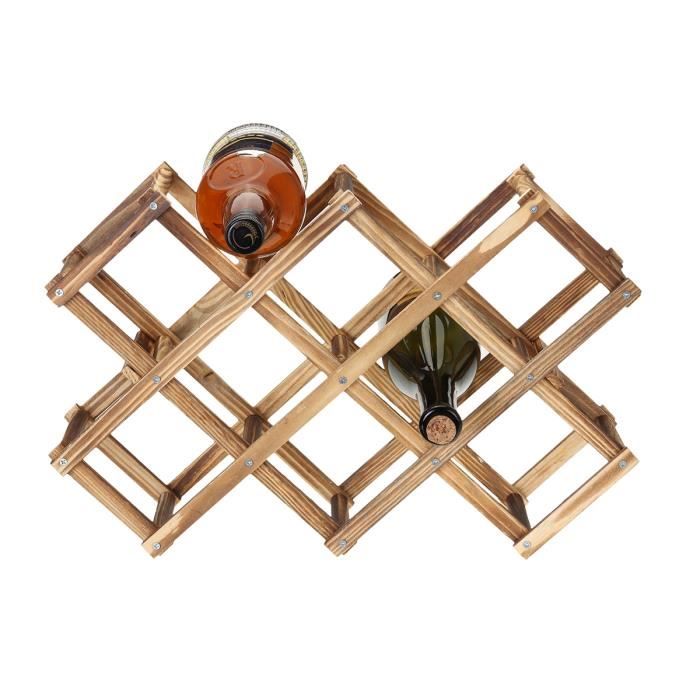 TEMPSA Casier range-bouteilles - 10 cases - Bois