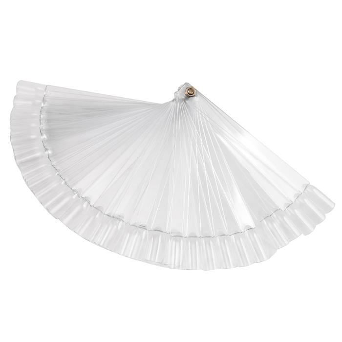 TRIXES - Faux ongles de démonstration façon éventail ou pour apprentissage - Lot de 50 transparents