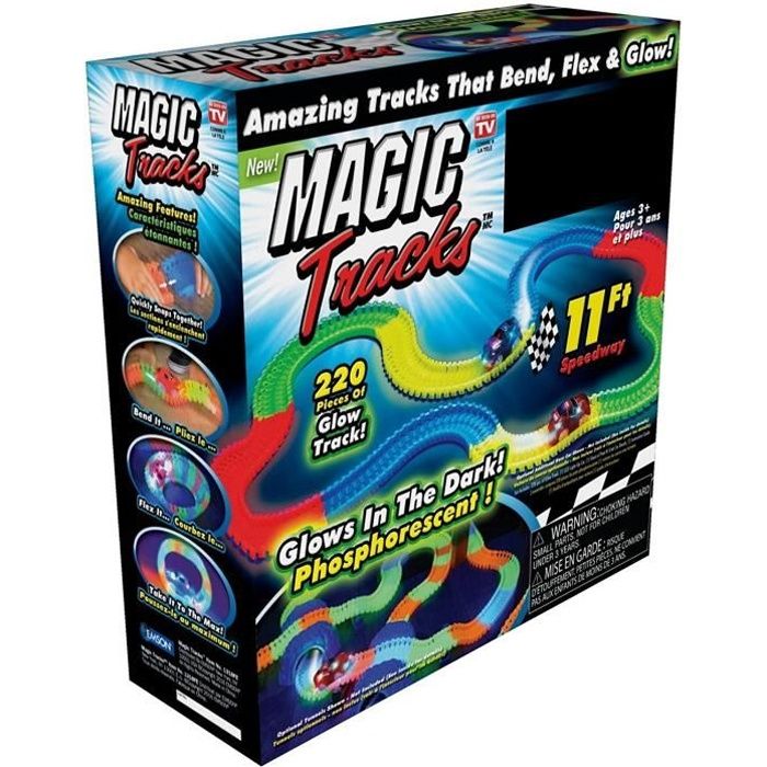MAGIC TRACKS GLOW IN THE DARK BLUE CAR by Ontel Products