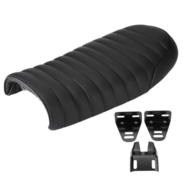 VGEBY® Moto cuir PU Vintage Cafe Racer Siège selle plate pour Honda CG125 GN CG CB400SS HB12467