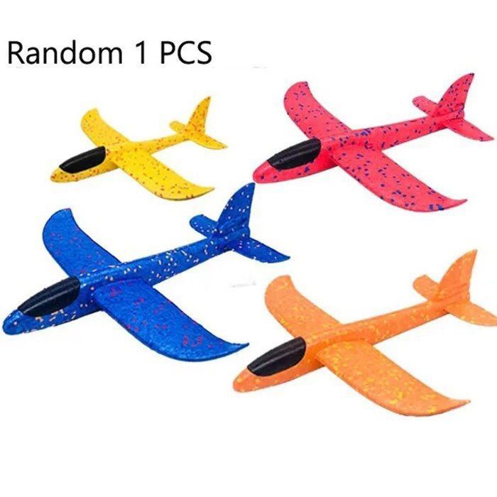 AGAKY Avion Catapulte En Mousse Avec Lanceur - Lot De 2 Planeurs Polystyrène Pour Enfants, Jeux De Plein Air Extérieur Garçons Et Filles