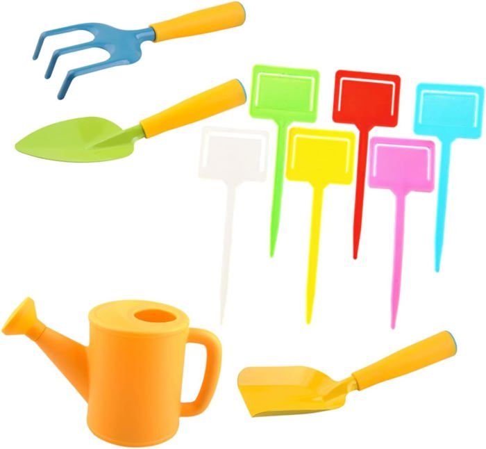 Brouette Jardin Enfants + Pelle + Râteau - Kit Jouet Bac à Sable, Plastique, Rose, 24 Mois Et Plus