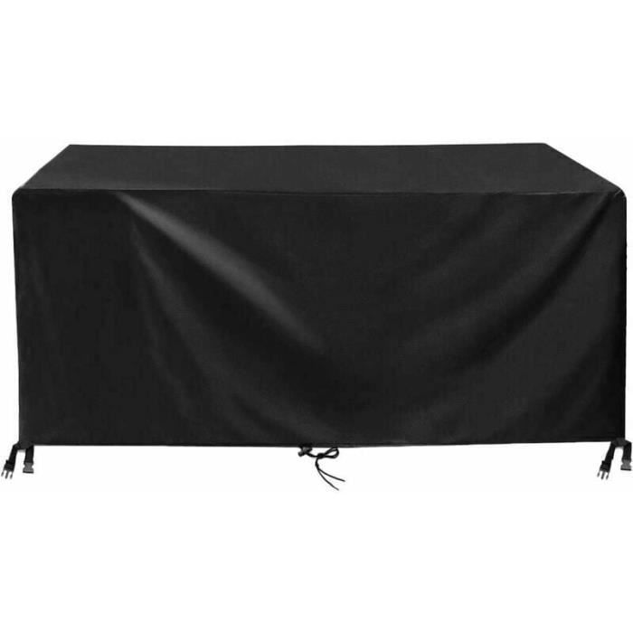 Housse de mobilier de jardin en tissu Oxford 420D 150x90x80cm couverture de table de jardin bâche imperméable-MHB