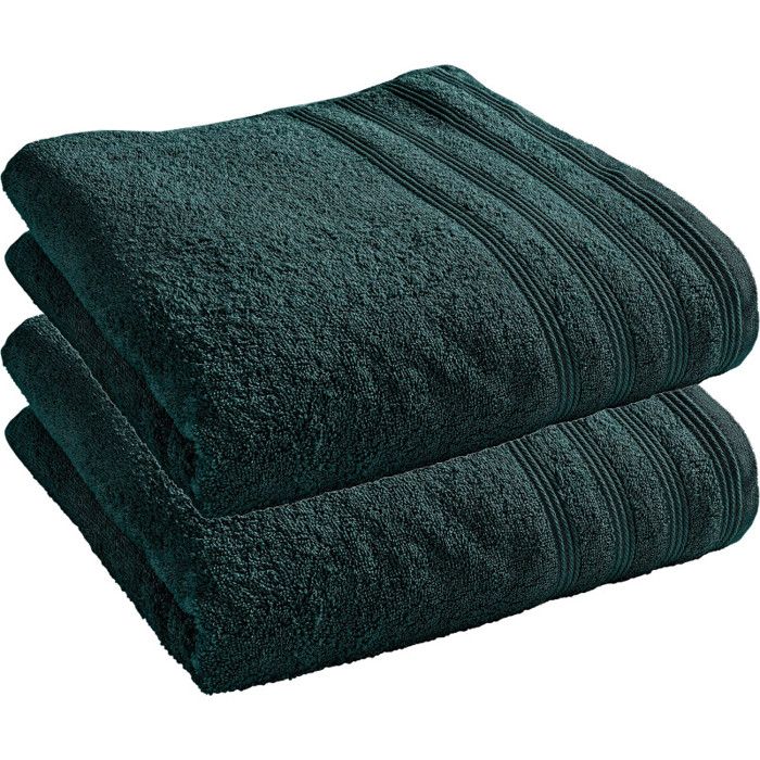 Lot De 2 Draps De Bain Luxe 100x200cm – Coton Peigné 600g/m², Qualité Hôtel 5 étoiles, Anthracite
