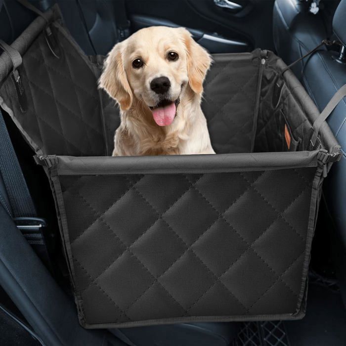 Comparer les prix de Siège Voiture Chien Protection de Siège Arrière de Voiture, Siège Auto pour Chien Adapté aux Animaux de Petite et Moyenne Taille,