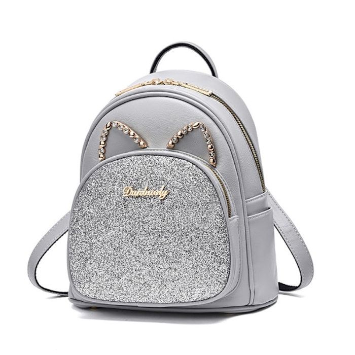 Mini sac à dos femme oreilles de chat et paillettes