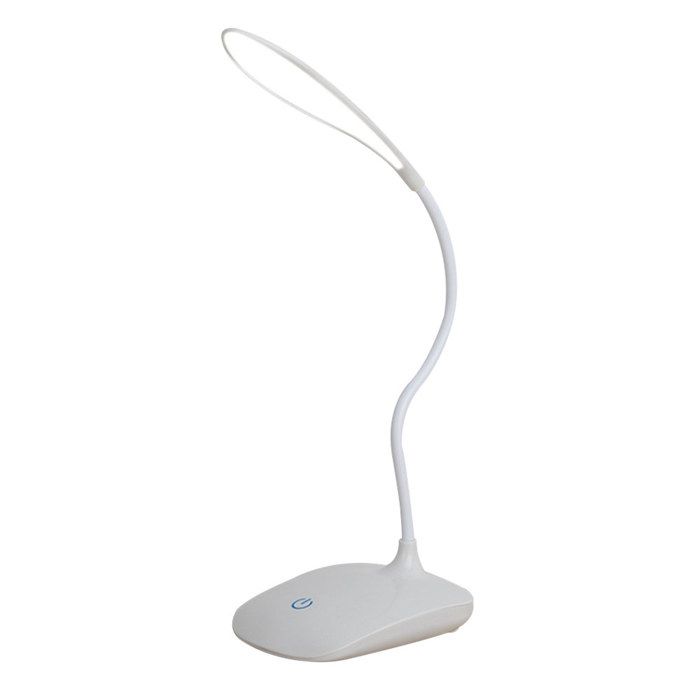 Lampe de Bureau LED avec Col de Cygne Flexible 3 Niveaux de Luminosité Commande Tactile Lampe Portable