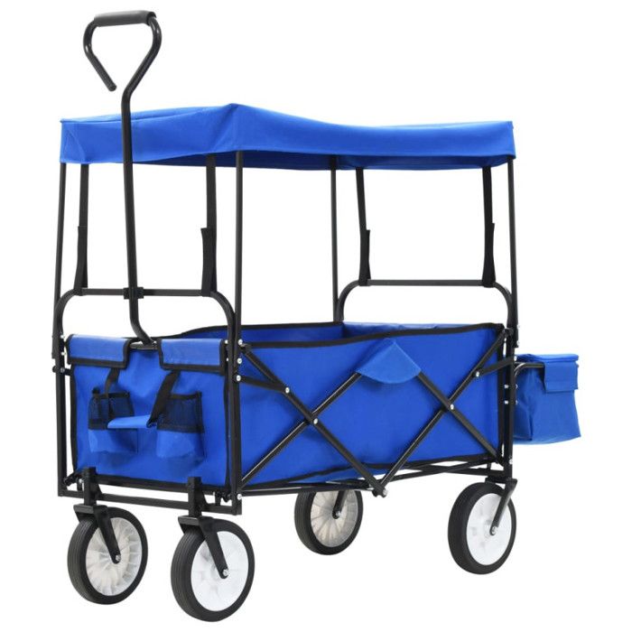 vidaXL Chariot à Main Pliable avec Toit
