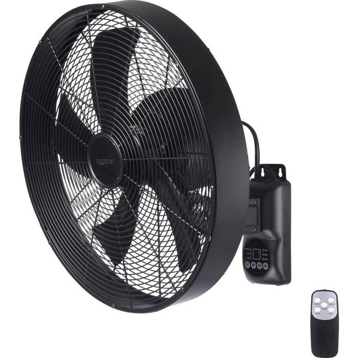 Ventilateur mural - SYGONIX - SY-6661434 - 50 W - Oscillant - Télécommande - Sygonix
