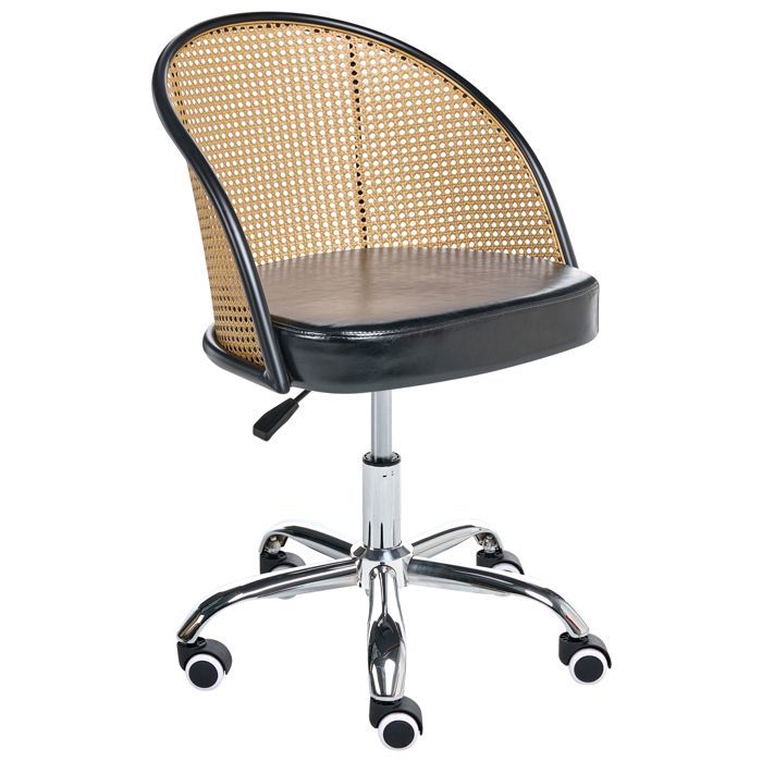 Chaise de bureau BALTIMORE Cuir PU Noir