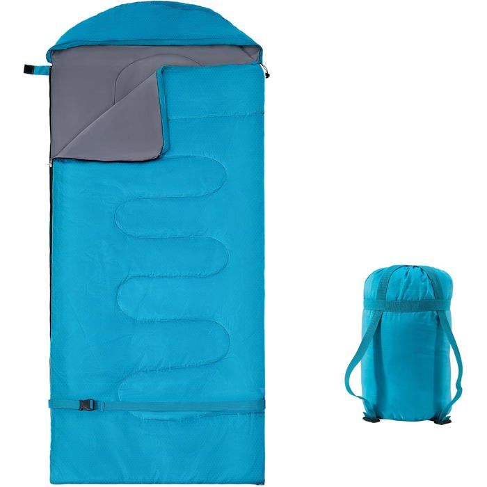 Sac De Couchage Enfant 3 Saisons – Léger, Imperméable, Compact Avec Sac De Transport – Pour Randonnée, Camping, Garçons Et Filles