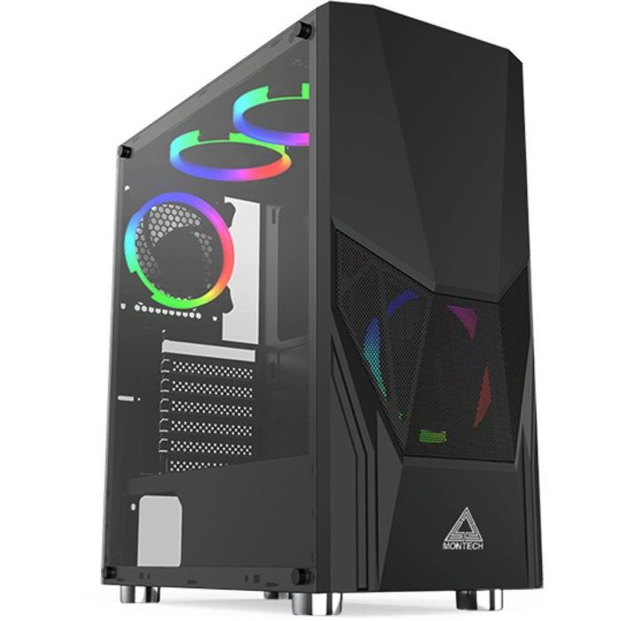 Boîtier dordinateur - MONTECH - FIGHTER 500 - Noir - ATX/mATX/mITX - Panneaux en verre trempé