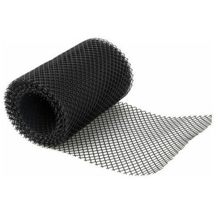 Nortene 140084 Feuille D'Évacuation Gouttière 6m X 17cm Avec Clips - Protection Anti-Feuilles Noire