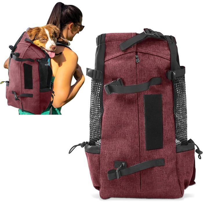 Comparer les prix de Sac à Dos pour Chien Randonnée Sac a Dos de Transport pour Chat Chien Respirant Double Sac à Dos pour Animaux jusquà 10 kg RougeS