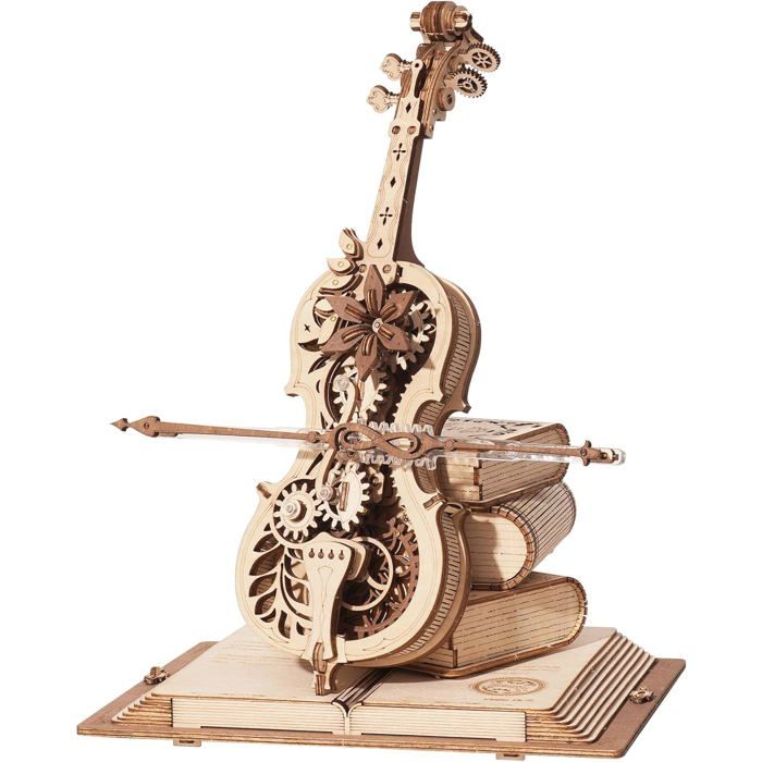 ROKR Chocolate Factory - Puzzle 3D En Bois Pour Adulte - Kit De Construction - Circuit à Billes STEM - Décoration De Bureau - Cadeau Pour Hommes Et Femmes - (LGA02 - 5