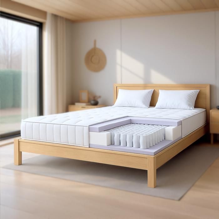 Matelas - THE WHITE STONE - The White Stone - 120 x 200 cm - Ressorts ensachés - Mémoire de forme 25 cm Matelas - THE WHITE STONE - The White Stone - 120 x 200 cm - Ressorts ensachés - Mémoire de forme 25 cm