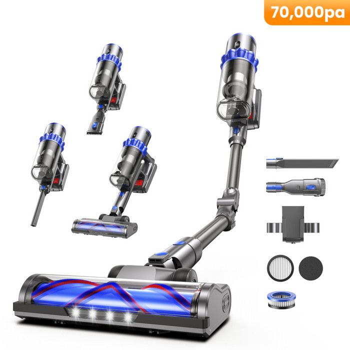 Aspirateur balai sans fil - YOIMOIMO - 70000 Pa - 650W - Autonomie 70 min