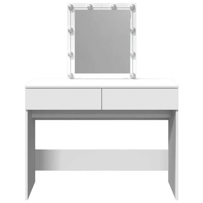 Moderne Coiffeuse pour Chambre - jills - avec LED - blanc 100x40x130 cm CCC481