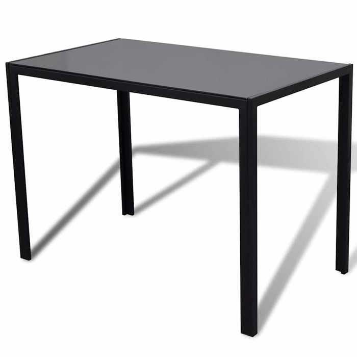 Elégant Ensemble de meuble pour salle à mangerSIGNOREssentiel Ensemble de table pour salle à manger cinq pièces noir &0_2281522