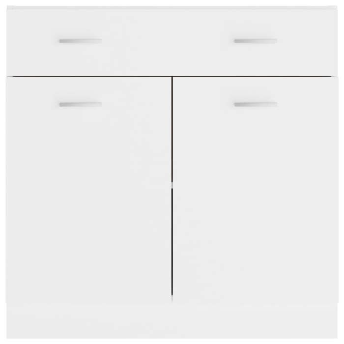 Moderne Placard à tiroirs Lyon SWEETY Armoire base de cuisine Blanc 80x46x815 cm bois dingénierie BB1206