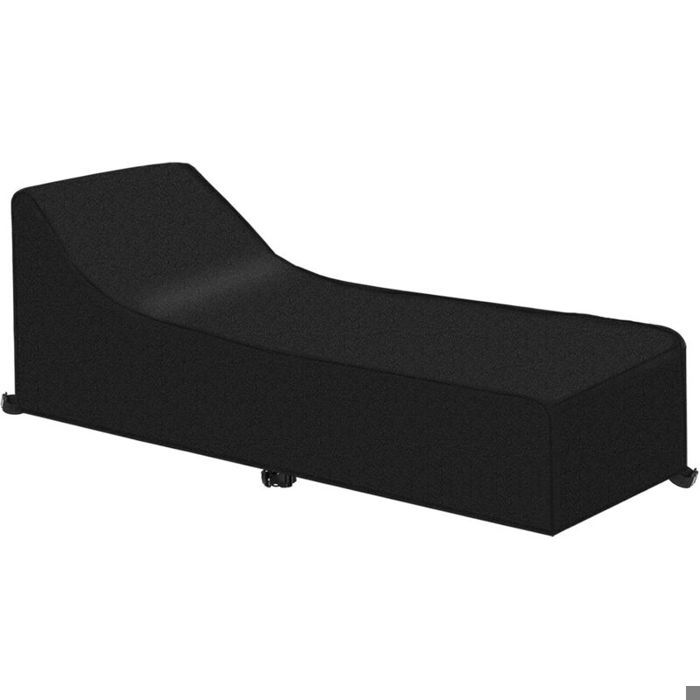 Housse pour transat de jardin - PZCC - 200x70x40/68 cm - Imperméable - Résistante au vent - Tissu Oxford 210D PVC