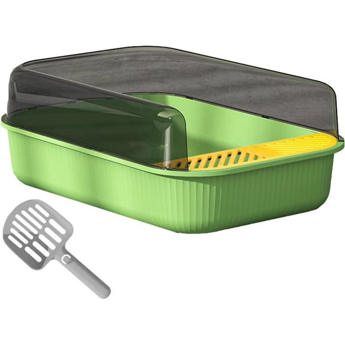Meilleurs prix pour 1 Bac à litière pour chat XXL semi-ouvert anti-éclaboussure avec pelle 51x35x18 cm pour intérieur .
