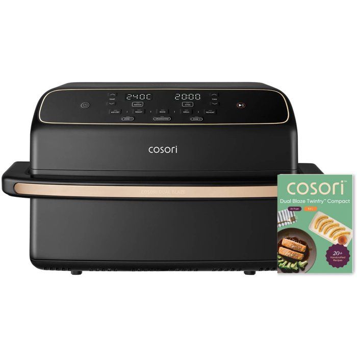 Friteuse sans huile COSORI - Air Fryer Dual Blaze Twinfry Compact - Capacité 86L - 2700 W - Noir