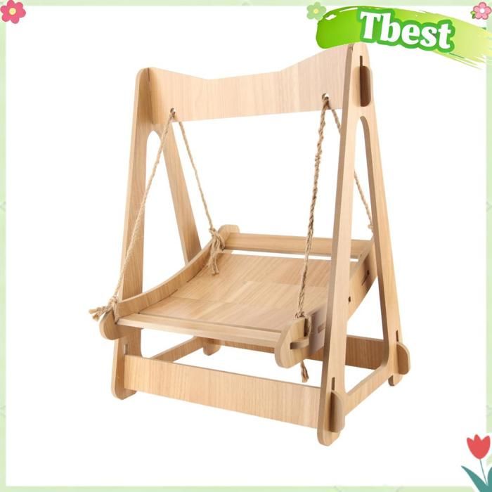 Tbest Hamac balançoire pour animaux de compagnie Hamac pour animaux de compagnie lit dété confortable planche en animalerie lit