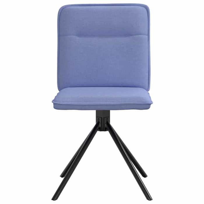 Chaises cuisine(2 pcs) - Bleu - Chaises à manger - 2 personnes - bleu jean tissu 46.5x53x84 cm F3459