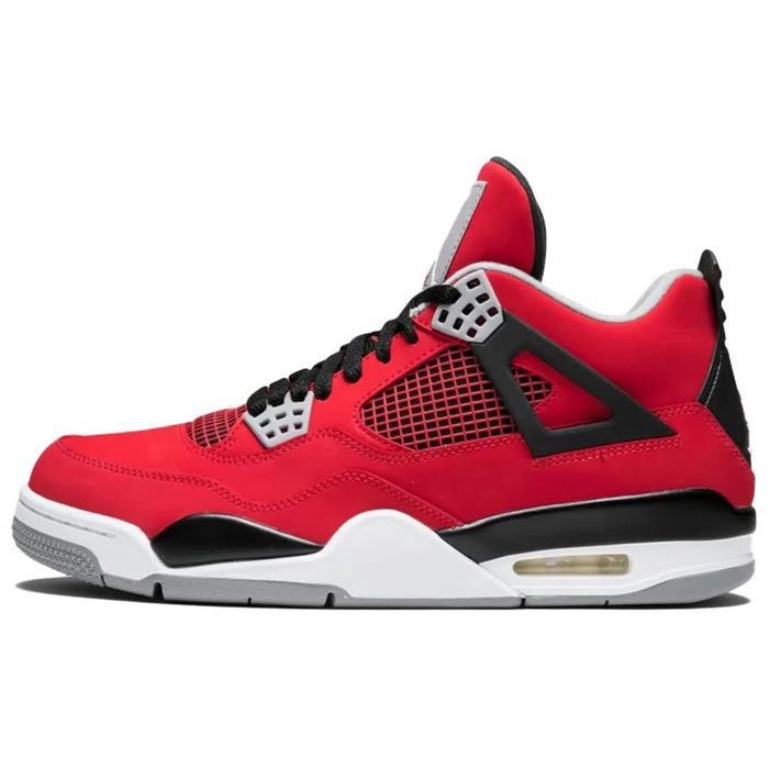 CHAUSSURES DE BASKET-BALL Air Jordan 4 Retro Toro Bravo 2026 Unisex Sneakers Red Fire-Red White FQ8138-600