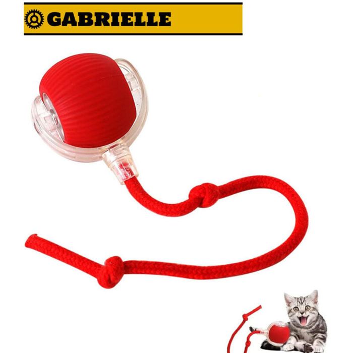 Balle interactive pour chat jouet électrique pour chat rechargeable USB 3 modes de fonctionnement 360° adapté chats et
