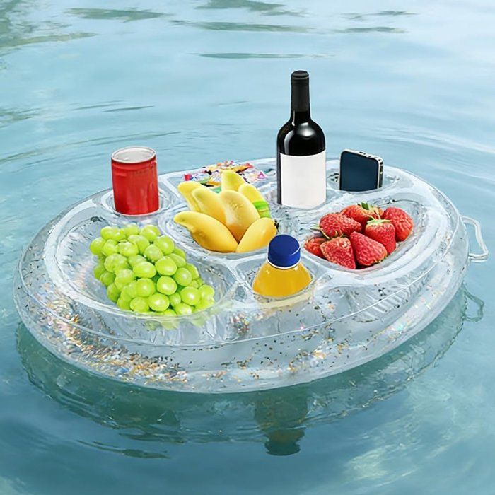 Bar Flottant Piscine DAJASD – 8 Porte-verres Gonflables – 50x70 Cm – PVC Résistant – Pour Piscine, Plage, Spa – Accessoire De Fête