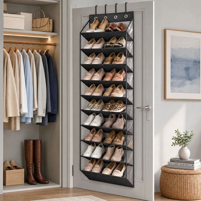 Chaussures suspendues à 10 niveaux Stockage de chaussures pour armoire Armoire de chaussures Stockage durable et polyvalent