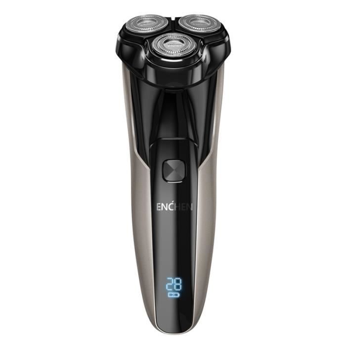 Noir ENCHEN Rasoir électrique étanche pour hommes, tondeuse à barbe
