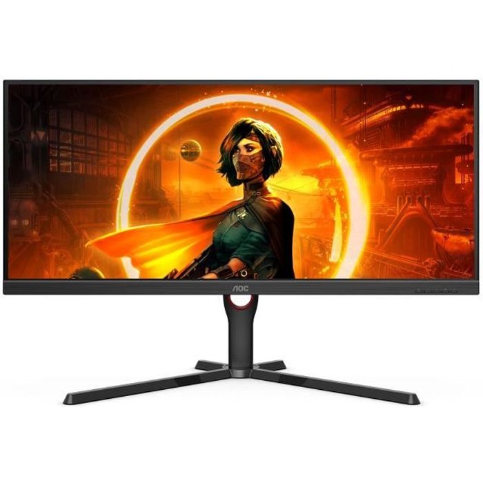 Ecran PC Gamer - AOC - U34G3XM/EU - 34" VA UWQHD 1ms 144Hz HDMI DisplayPort Pivot Réglable en hauteur Freesync Premium HDR 10