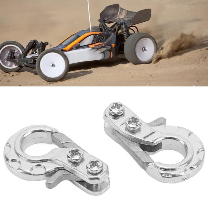 2 Crochets De Treuil Métal Pour Voiture RC 1/10 - Déco Crawler SCX10 TRX4 D90 - Rouge