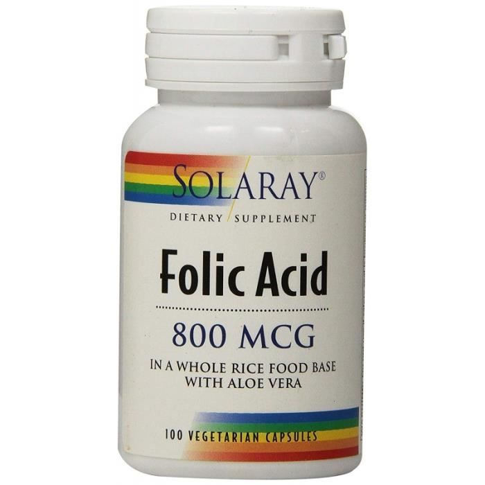 solaray acide folique 100 capsu