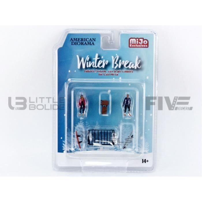 Voiture miniature de collection - AMERICAN DIORAMA 1/64 - Lot figurines Winter Break - Blanc détails bleu/rouge/noir - Intérieur 14+ Voiture miniature de collection - AMERICAN DIORAMA 1/64 - Lot figurines Winter Break - Blanc détails bleu/rouge/noir - Intérieur 14+