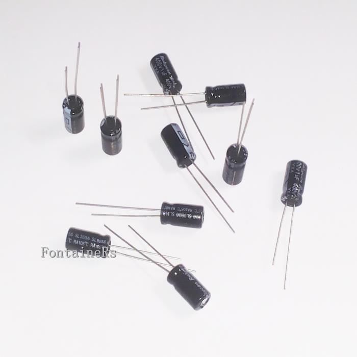 X 10 100uF 63V Radial Aluminium Condensateur Électrolytique ±20/%