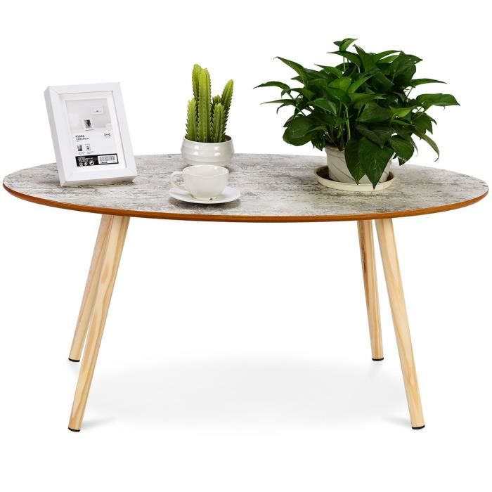 Petite Table Basse En Marbre Gris Anneli Sur 3 Pieds Dores Pib