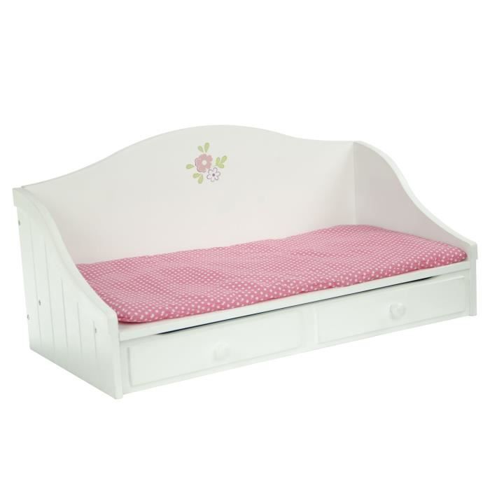 Lit superposé avec bureau et étagères de rangement pour poupée - N/A - Enfant - 0.00