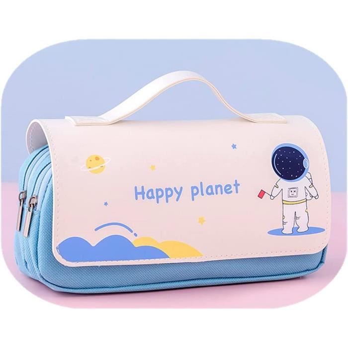 Trousse - Scolaire - Bleu - Rectangulaire - 2 compartiments - School - Bon plan Trousse - Scolaire - Bleu - Rectangulaire - 2 compartiments - School - Bon plan