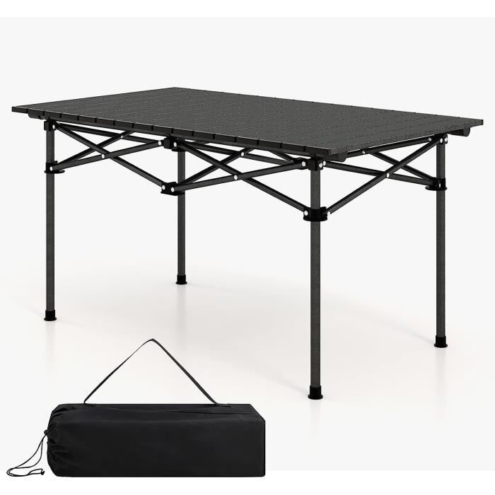 Table Pliante Portable De Camping, Plateau Enroulable En Aluminium, Table  De Travail Avec Sac De Transport Pour Pique-Nique, [u477]