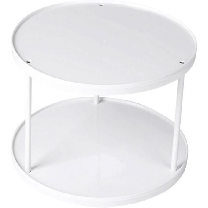 Étagère Tournante De Cuisine à 3 Niveaux - Panier Rangement Mobile Avec Roues 360° - Idéal Cuisine, Salle De Bain, Balcon