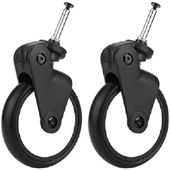 Roues Avant Pour Poussette - Lot De 2 En Plastique Antidérapant, Remplacement Pour Poussette, Chariot